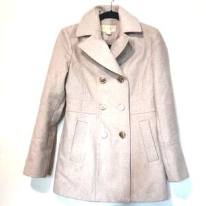 Michael Kors Wool Blend Double Breasted Pea Coat Size Small